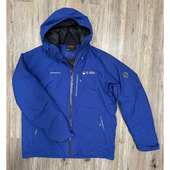 Mammut Runbold HS Hard Shell Thermo Lined Hooded Jacket / Blue / Men’s 2XL